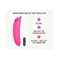 Love to Love Oh Oui Silicone Banana Vibrator Pink