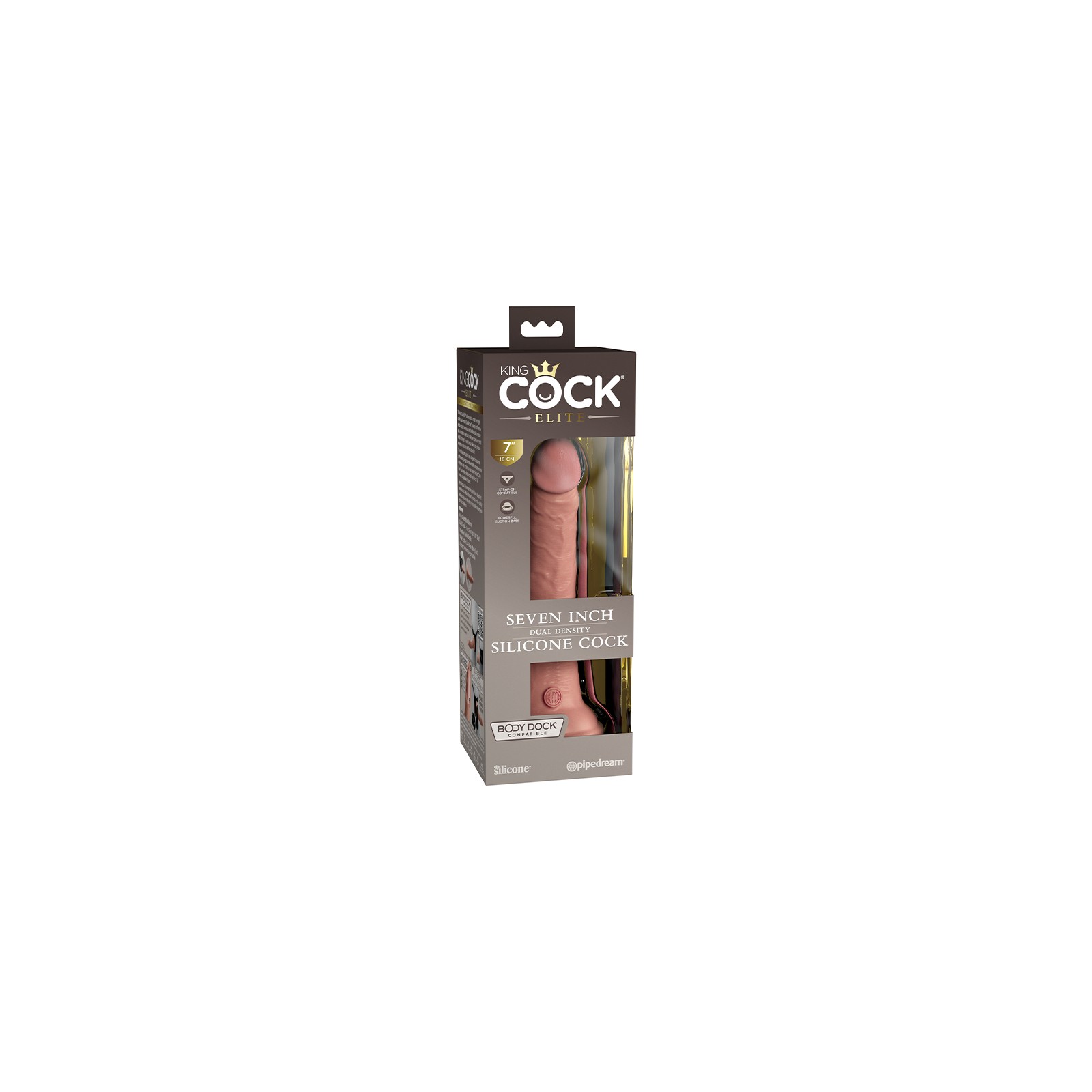 Pipedream King Cock Elite Dildo de Silicona Doble Densidad