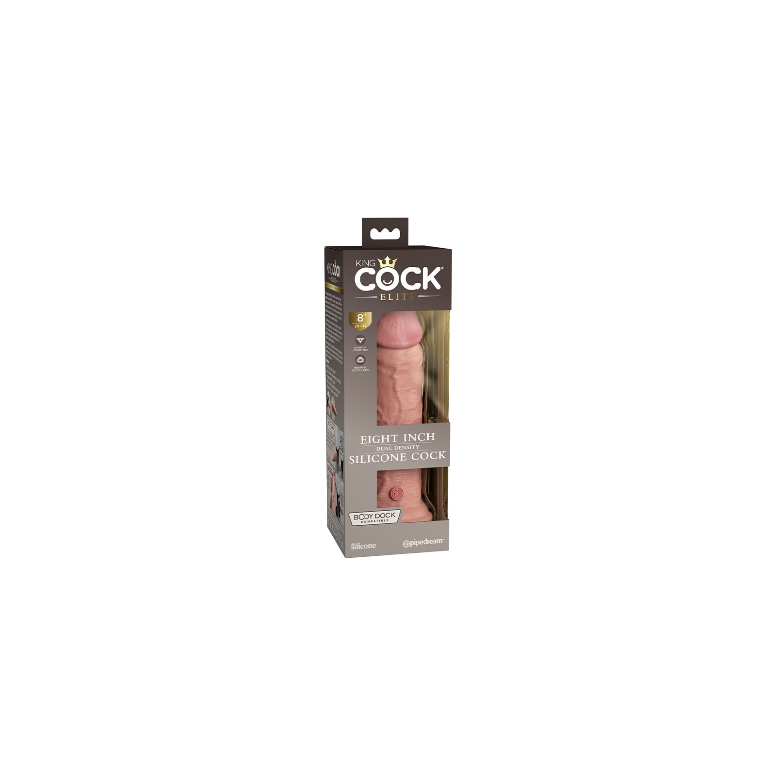 Dildo Pipedream King Cock Elite de 8 Pulgadas - Placer Realista