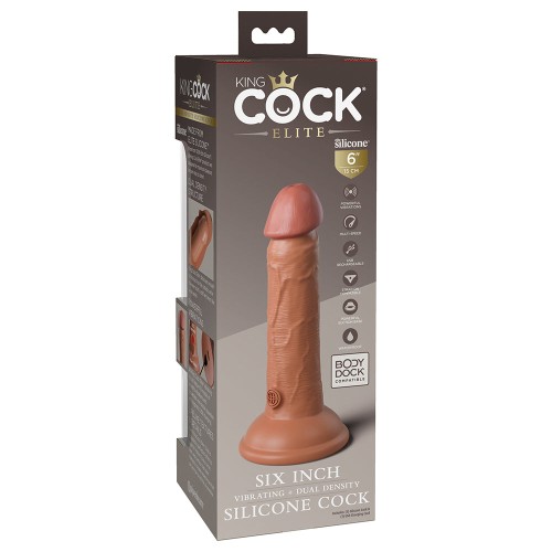 Pipedream King Cock Elite Dildo Vibrador de 6 pulgadas