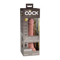 Dildo Realista Vibrador de 7 in. King Cock Elite para Placer Realista