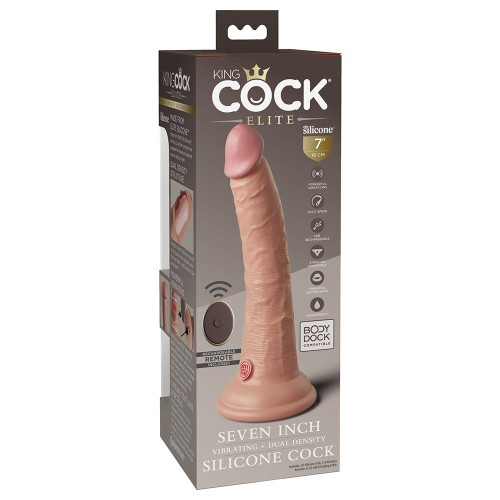 Dildo Realista Vibrador de 7 in. King Cock Elite para Placer Realista