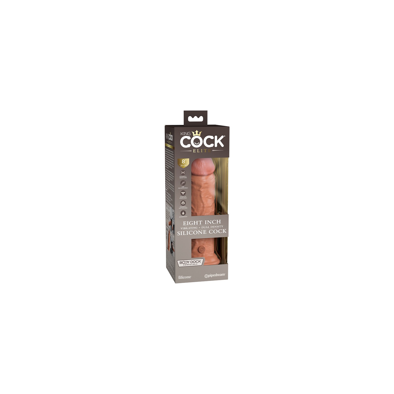 Pipedream King Cock Elite Vibrating Dildo with Suction Cup