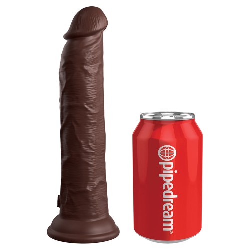 King Cock Elite Vibrating Realistic Dildo 9 inch - Brown