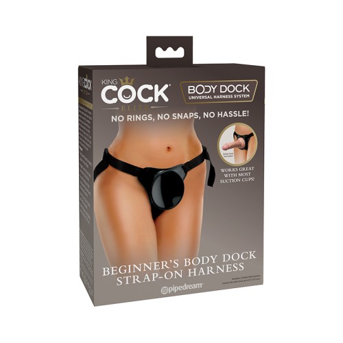 Arnés King Cock Elite Body Dock para Principiantes Negro