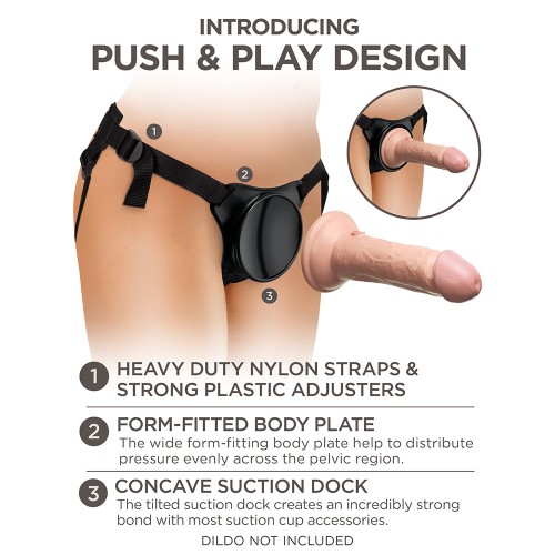 Pipedream King Cock Elite Beginner's Body Dock Harness Black