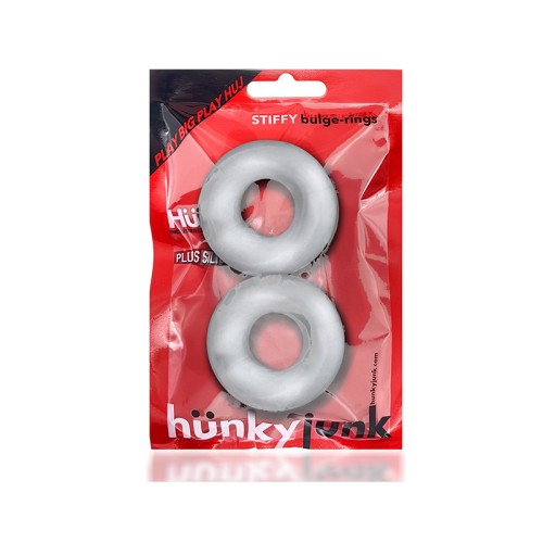 Stiffy 2-Pack Bulge Cockrings Silicone TPR Clear Ice - Ultimate Comfort