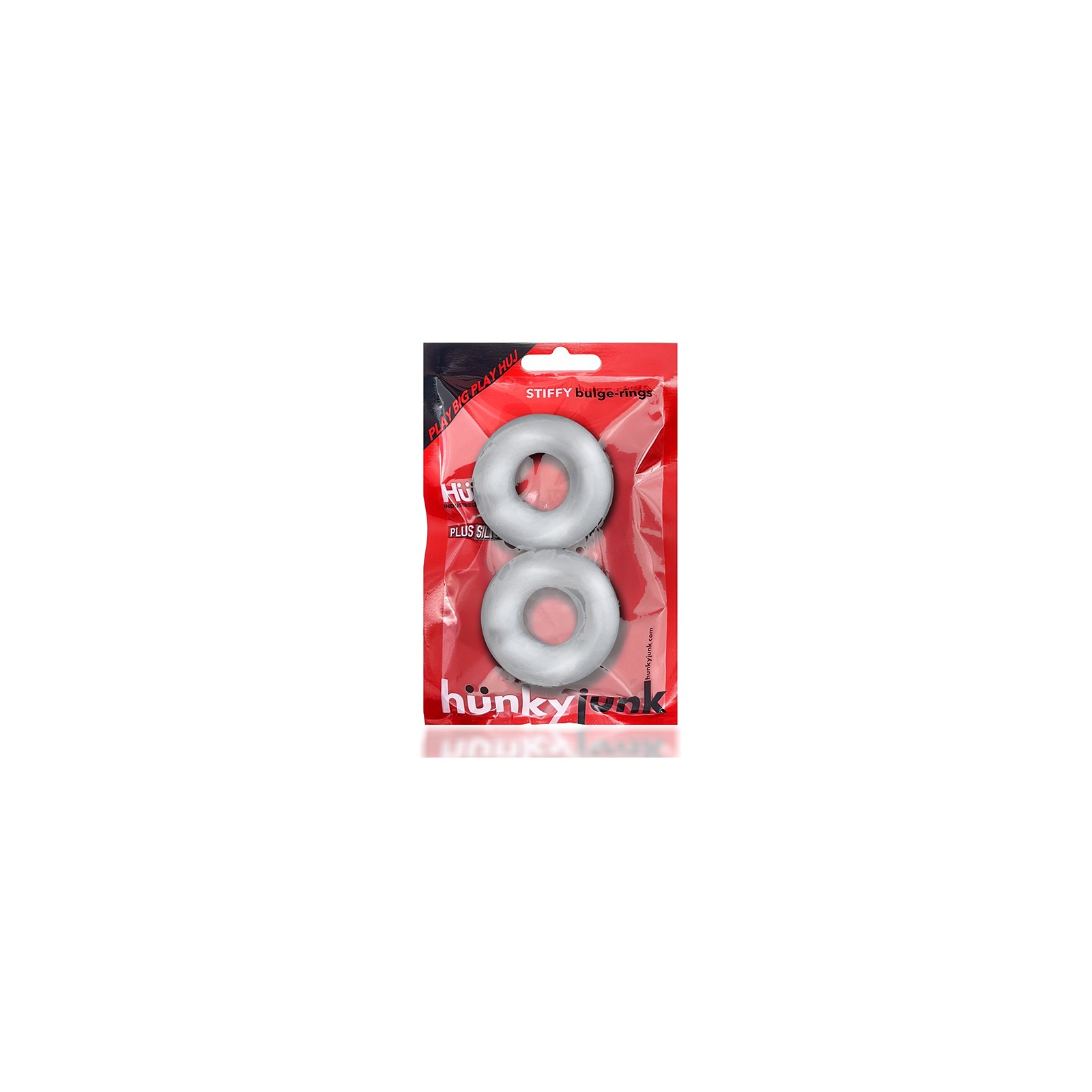 Paquete de 2 Cockrings Bulge Stiffy Silicona TPR Clear Ice - Confort Supremo