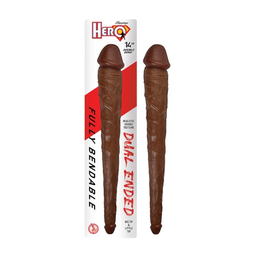 Doble Pene Hero Flexibilizado 14 in. Marrón