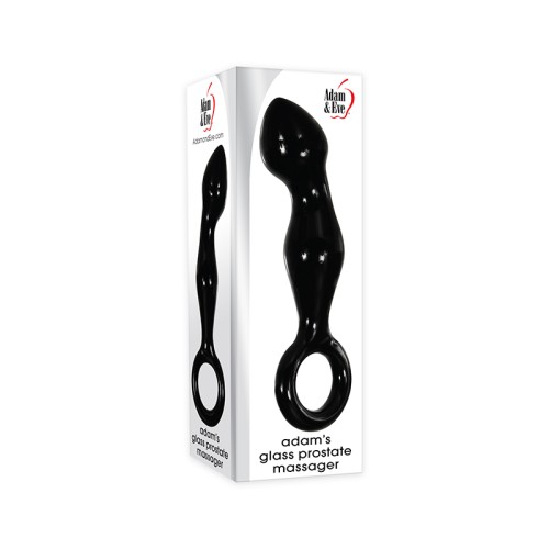 Adam & Eve Glass Prostate Massager in Black