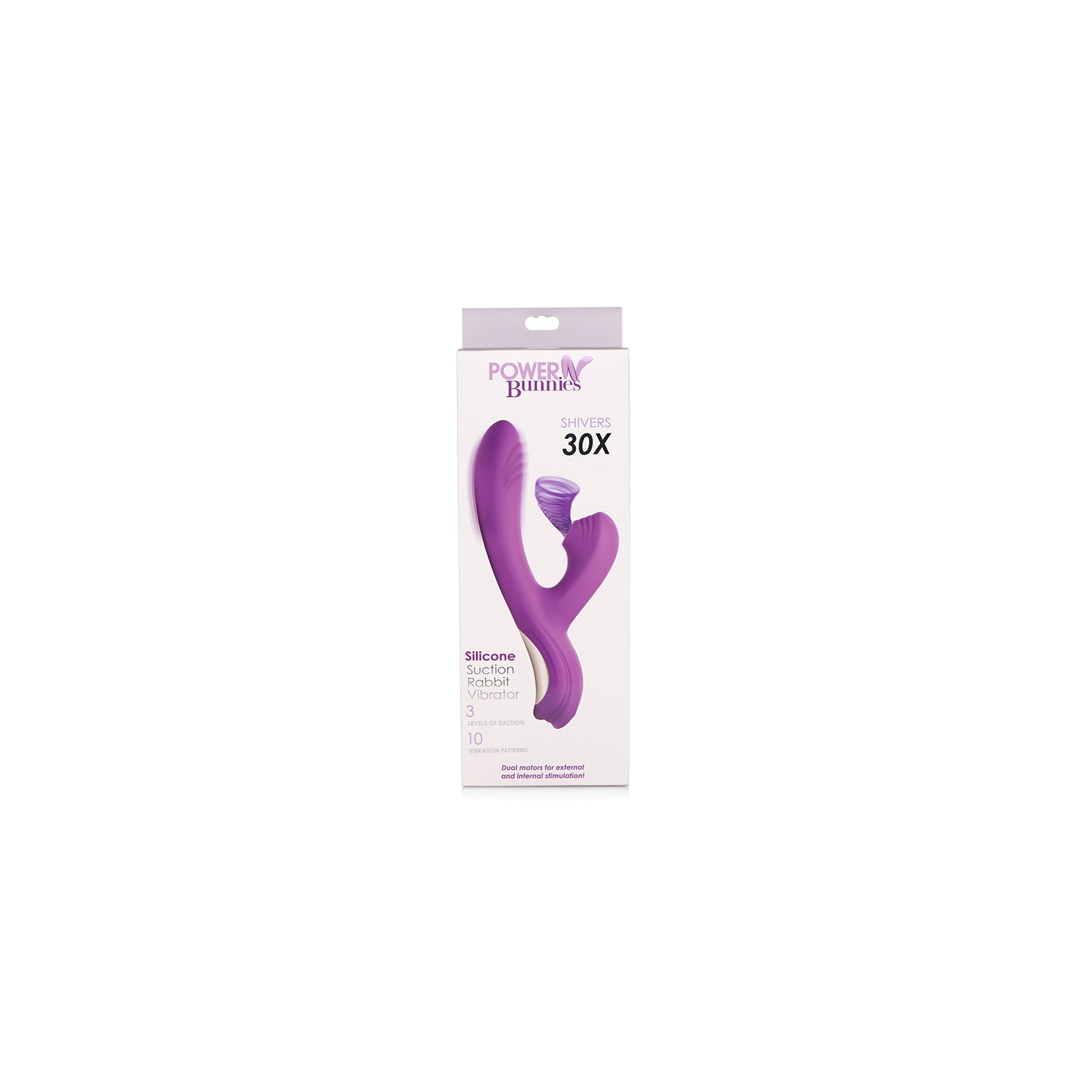 Vibrador de Silicona Power Bunny Shivers Curve Toys Morado