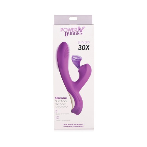 Vibrador de Silicona Power Bunny Shivers Curve Toys Morado