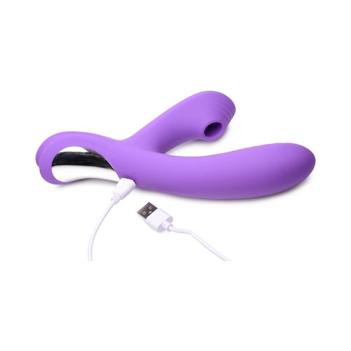 Vibrador de Silicona Power Bunny Shivers Curve Toys Morado