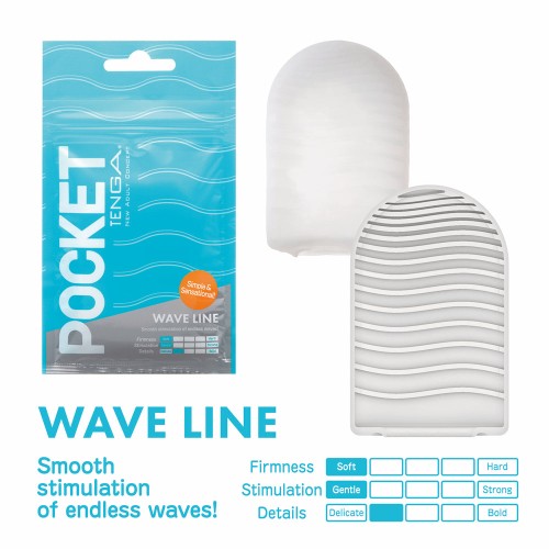 Tenga Pocket Sleeve Wavy Line Masturbator