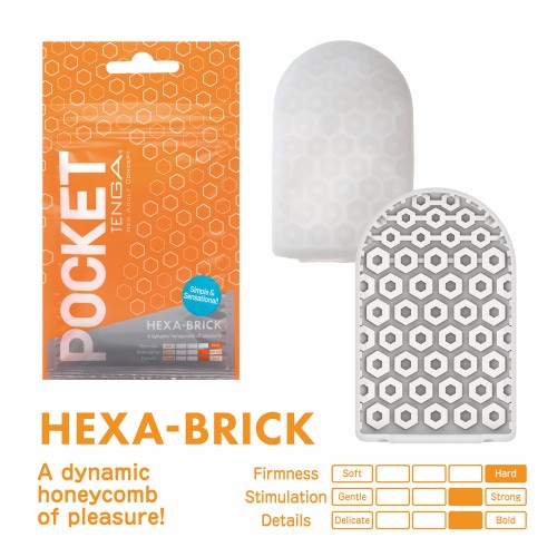 Tenga Sleeve Masturbador Pocket Hexa Brick