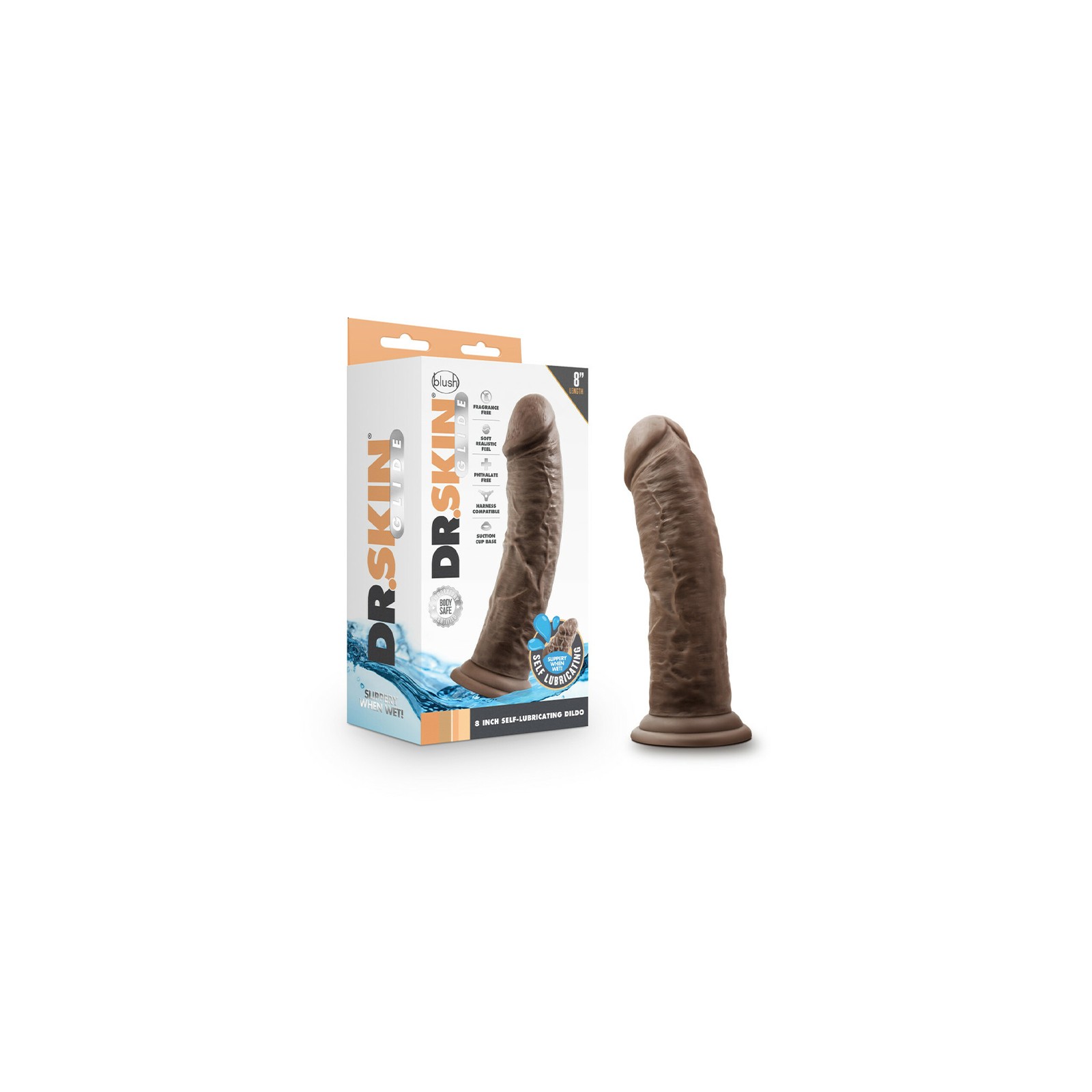 Dildo Realista de 8 Pulgadas Dr. Skin Glide