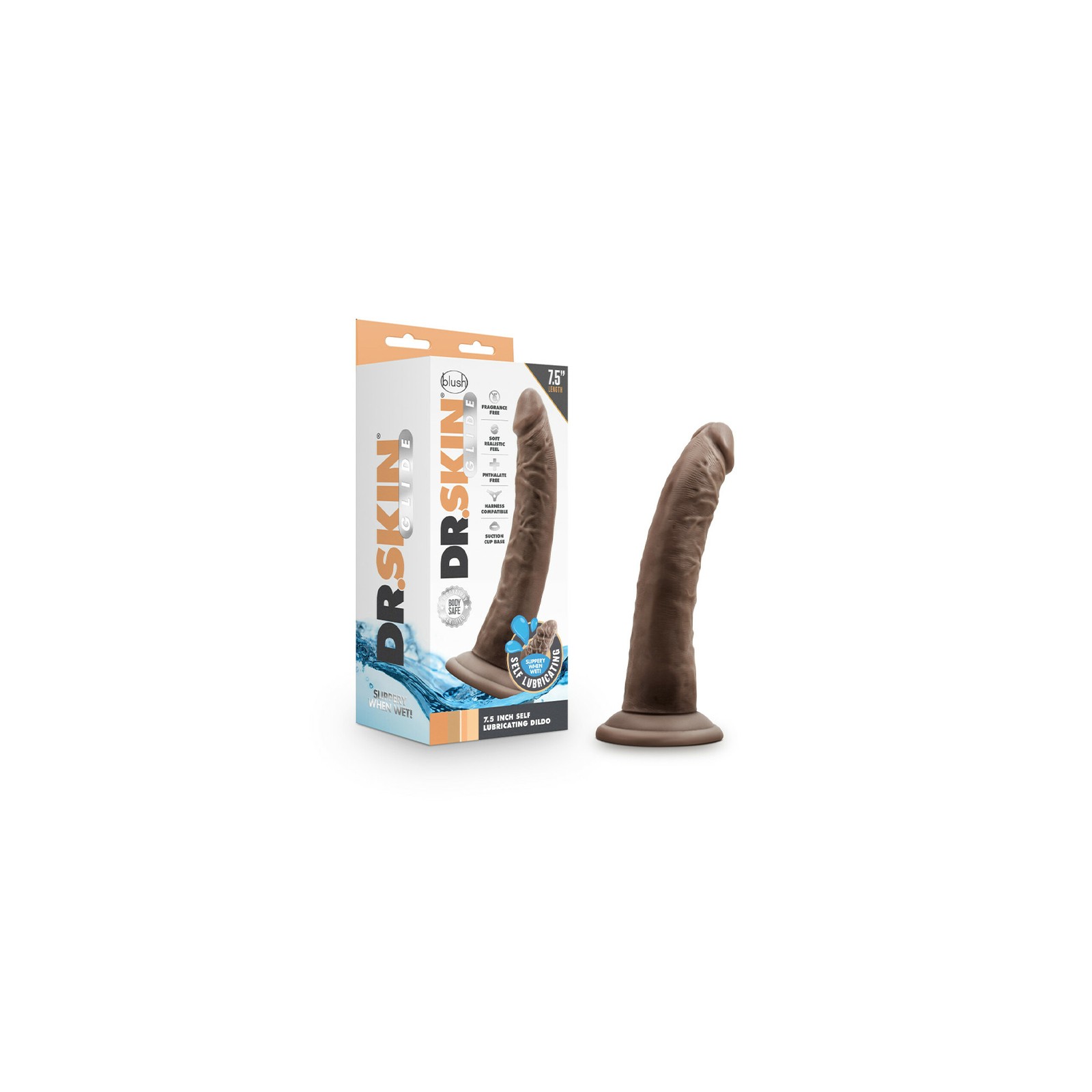 Dildo Realista Dr. Skin Glide 7.5 in. para Placer Realista