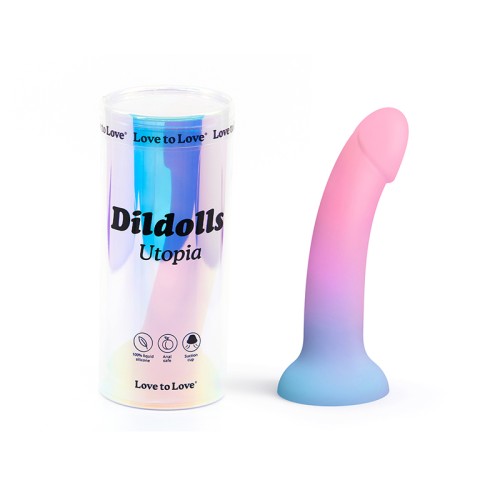 Dildo de Silicona Utopia 7 in. en Gradiente Pastel de Love to Love