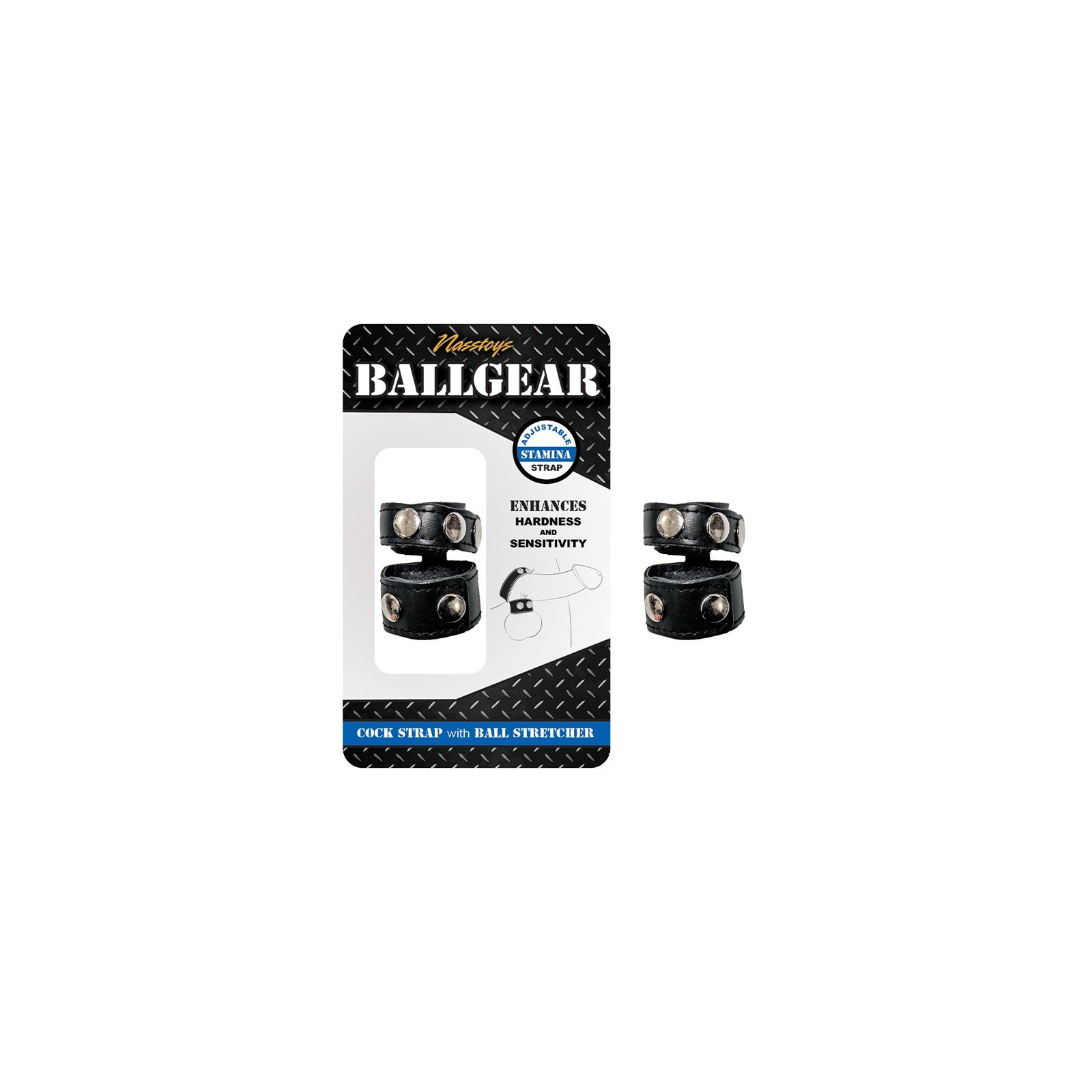 Ballgear Cock Strap With Ball Stretcher Black