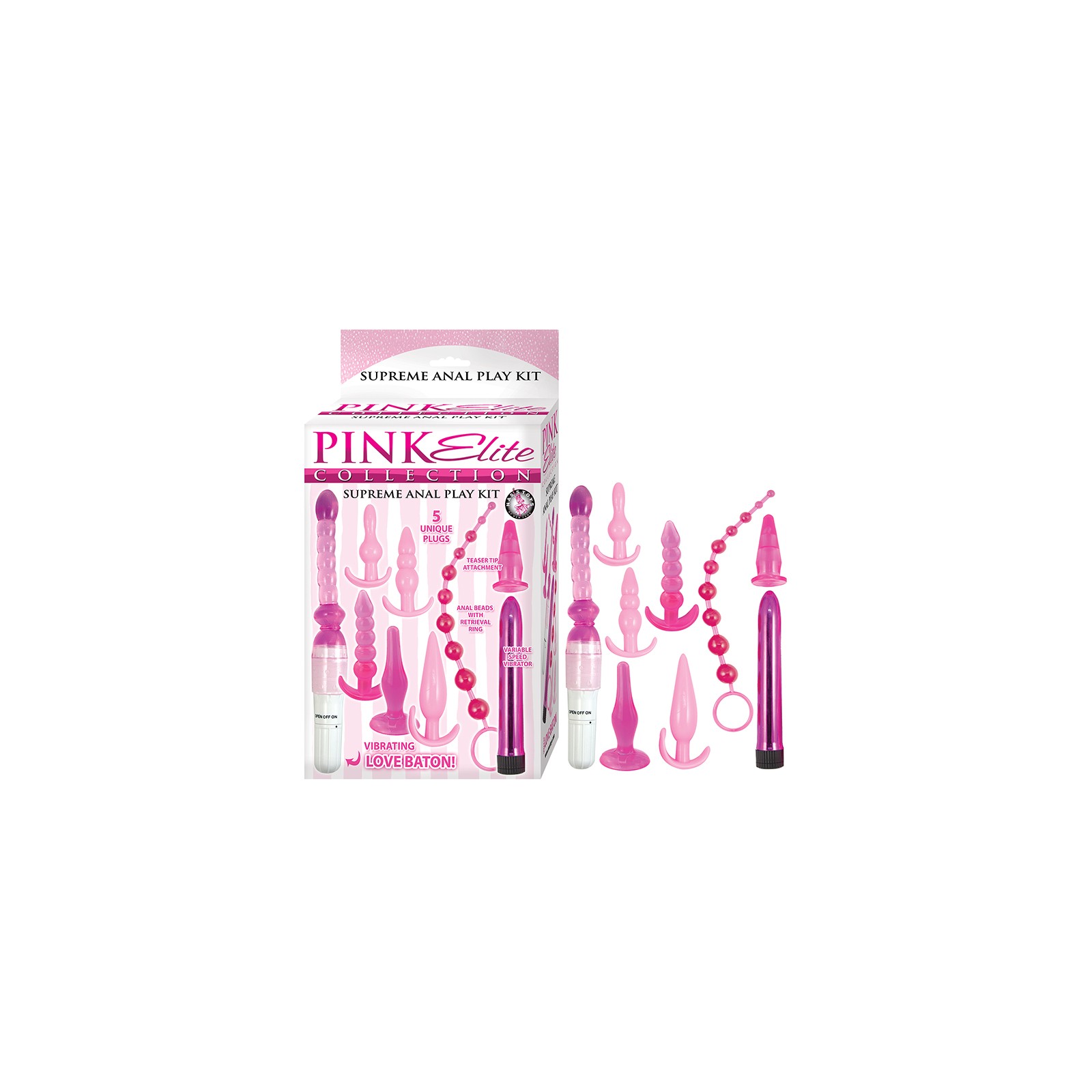 Pink Elite Collection Supreme Anal Play Kit - Ultimate Fun for Beginners