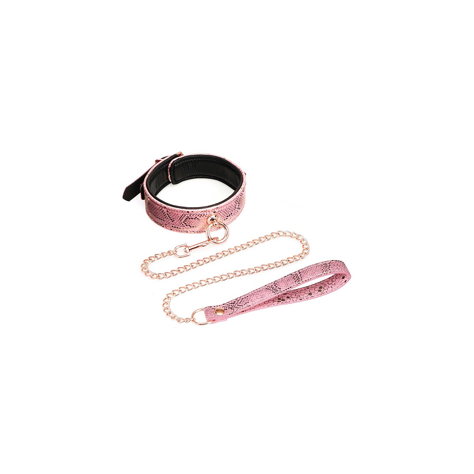 Microfiber Snake Print Collar and Leash Set