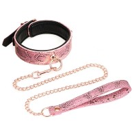 Microfiber Snake Print Collar and Leash Set