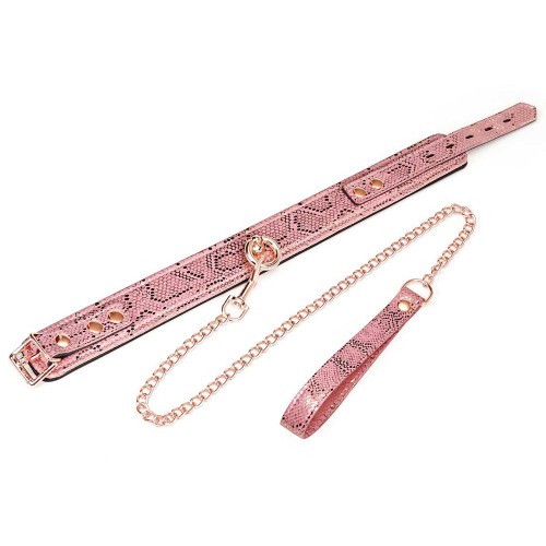 Microfiber Snake Print Collar and Leash Set