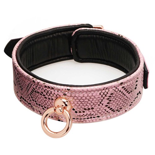 Microfiber Snake Print Collar and Leash Set