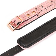 Microfiber Snake Print Collar and Leash Set