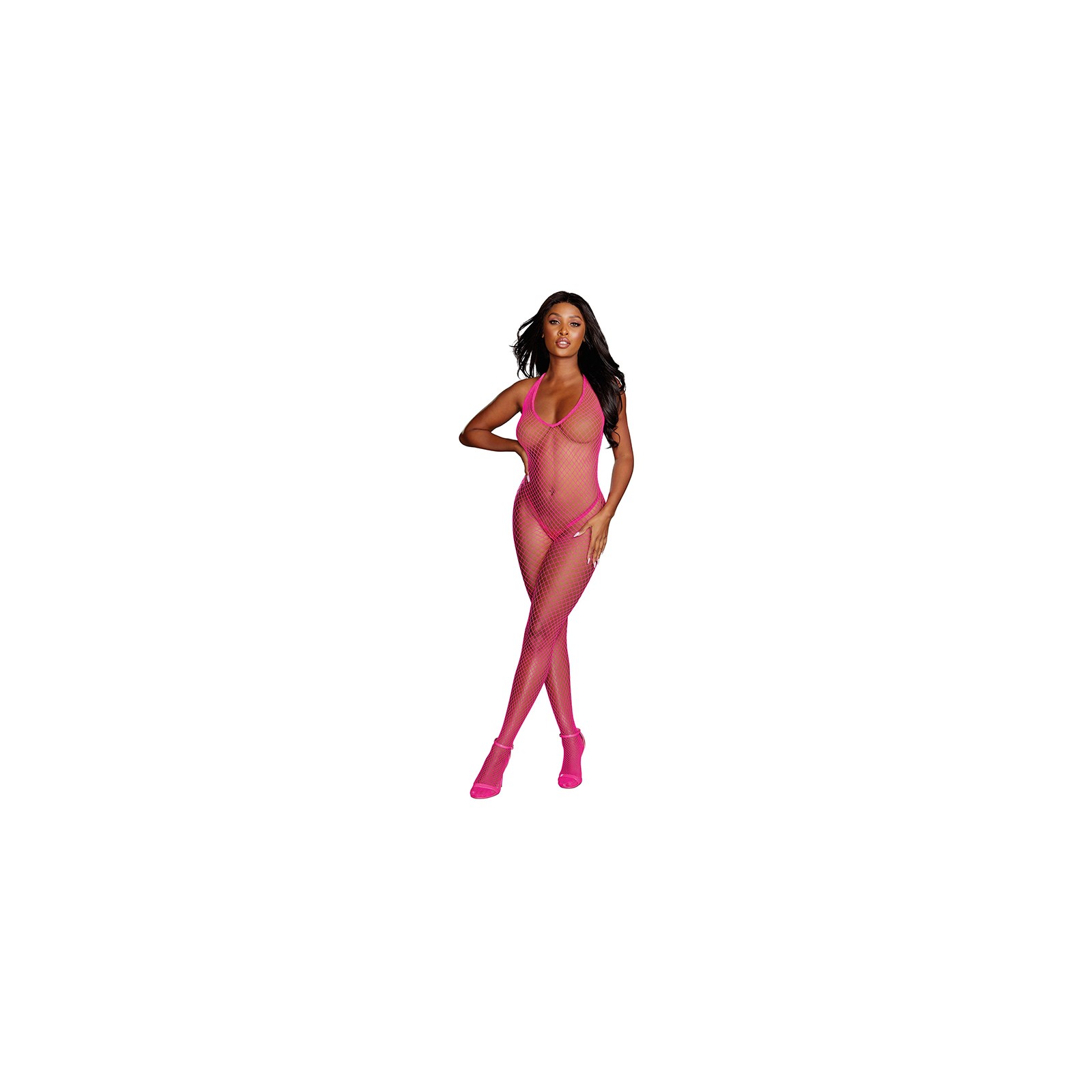 Dreamgirl Diamond-Net Bodystocking Open Crotch