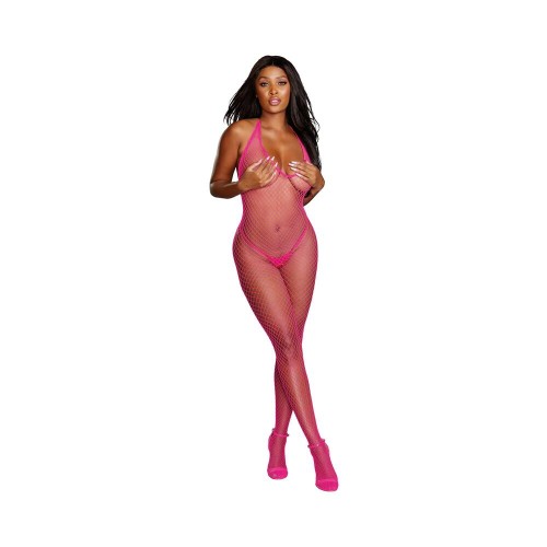 Dreamgirl Diamond-Net Bodystocking Open Crotch