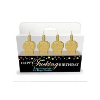 Happy Fucking Birthday Glitter Candles Set