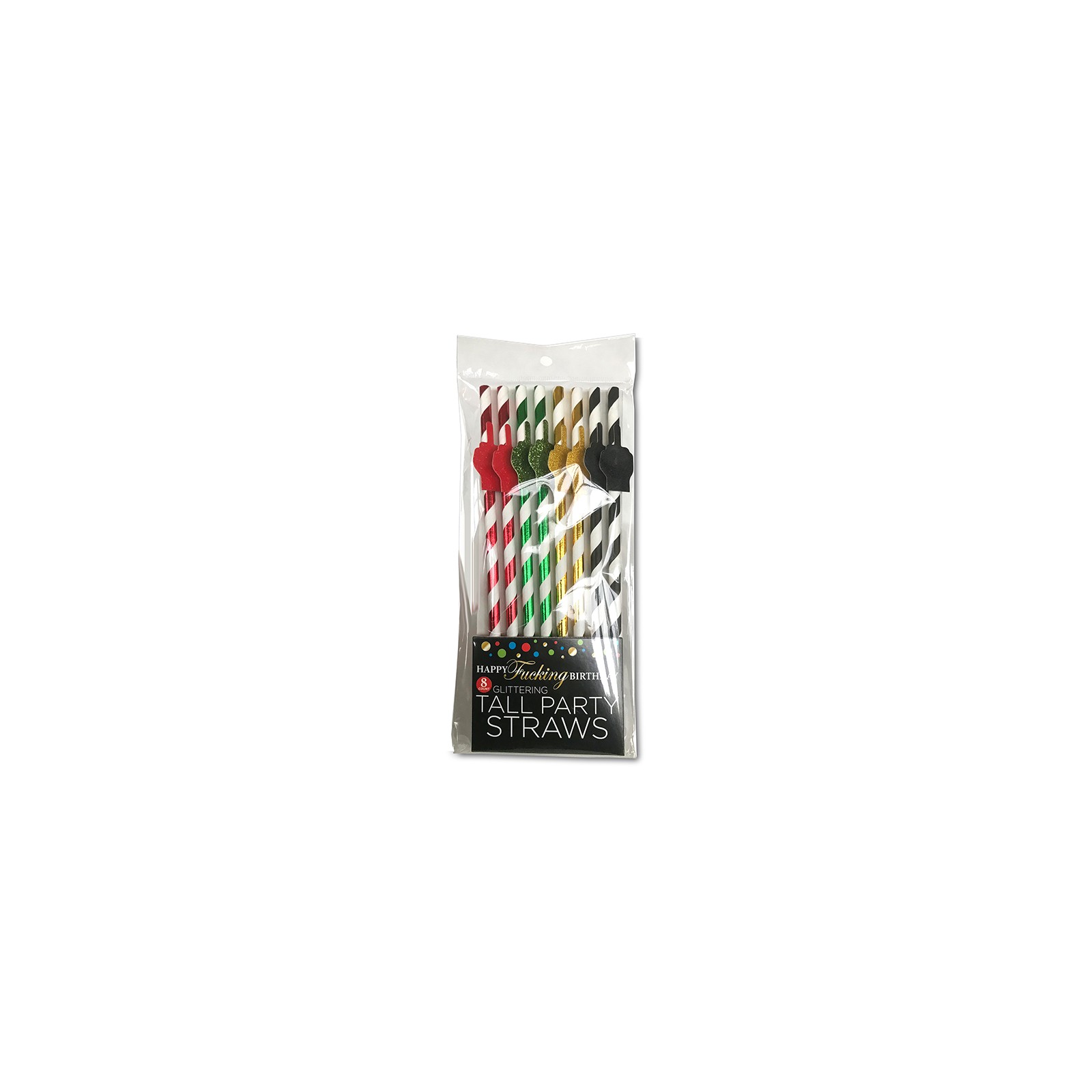 Happy Birthday Fun Party Straws 8-Pack