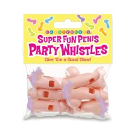 Super Fun Penis Party Whistles - 6-Pack