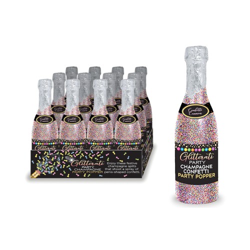 Glitterati Champagne Party Poppers - 12 Count