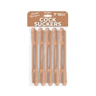 Pajitas Pecker Caramelo 10-Pack