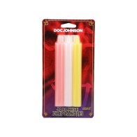 Velas Japonesas Goteadoras 3-Pack Rosa Blanca Amarilla