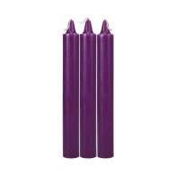 Velas Japonesas Goteadoras 3-Pack Púrpura para Juego de Sensaciones