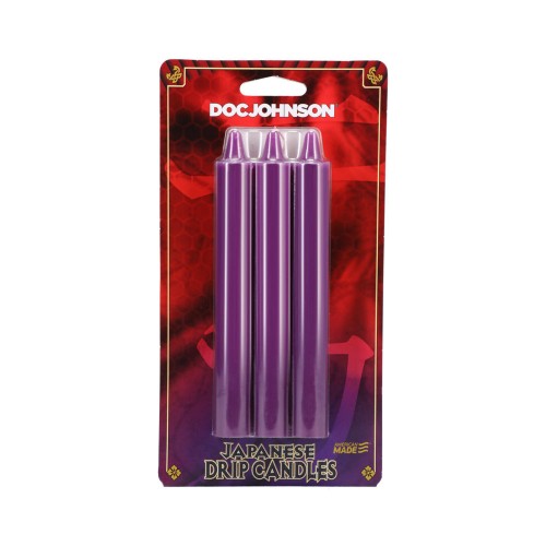 Japanese Drip Candles 3-Pack Purple for Sensation Play