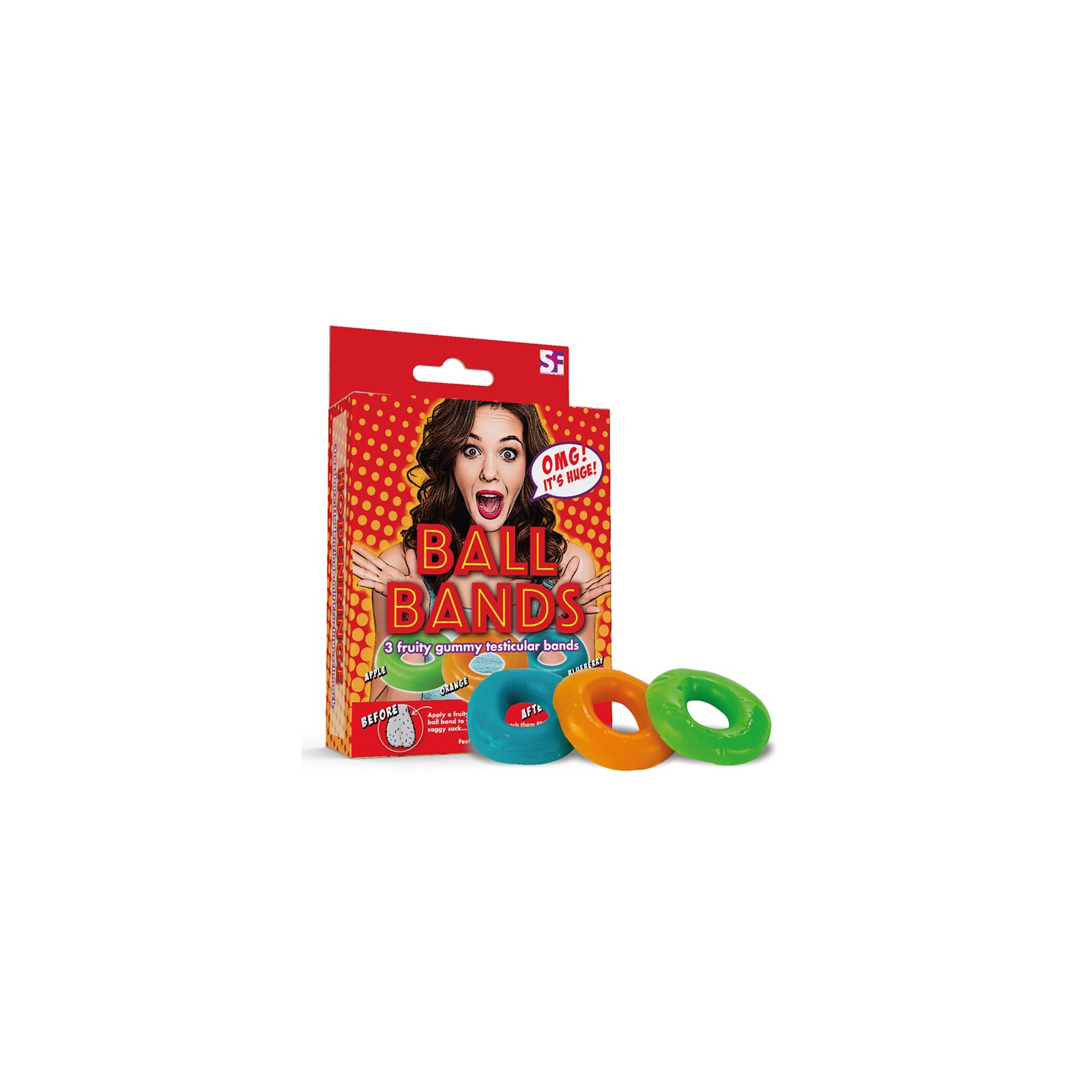 Bandas de Gummy Ball 3-Pack Diversión Comestible