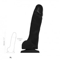 Strap-On-Me Realistic Collection Soft Dildo Black XL