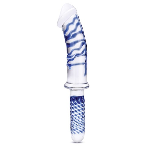 Glas Dildo de Vidrio Realista de 11 in. de Doble Punta - Placer Definitivo