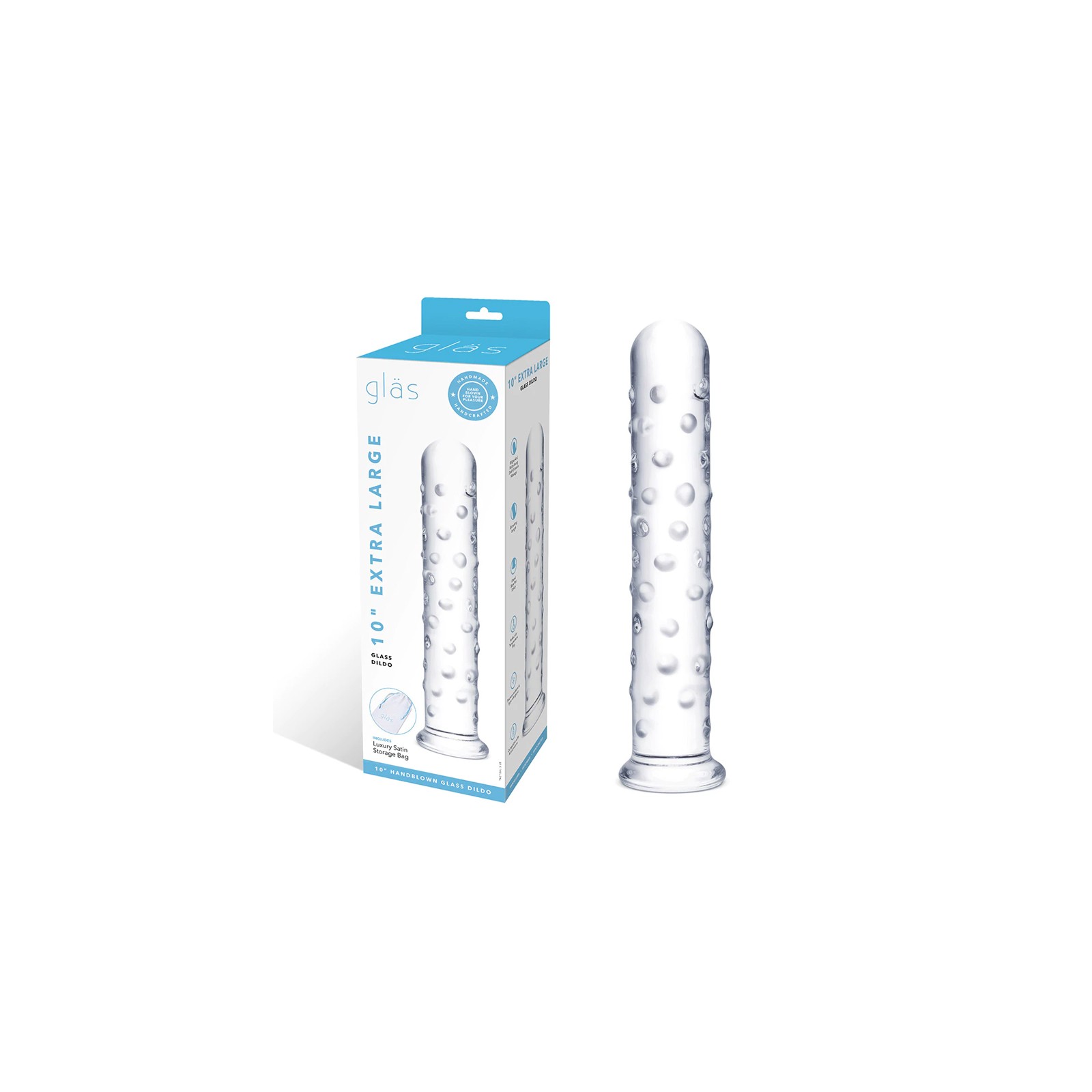 Glas Extra Large Glass Dildo 10 in - Intense Pleasure