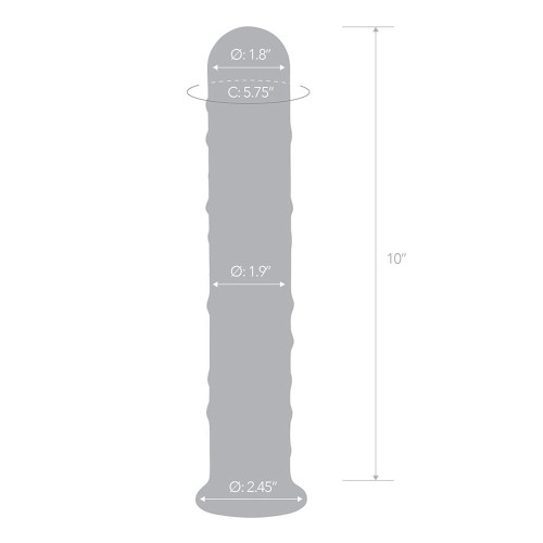 Glas Extra Large Glass Dildo 10 in - Intense Pleasure