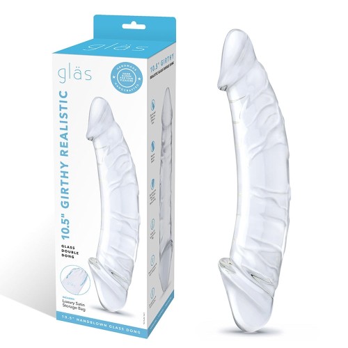 Dildo Doble de Vidrio Realista 10.5 in. - Herramienta de Placer Definitivo