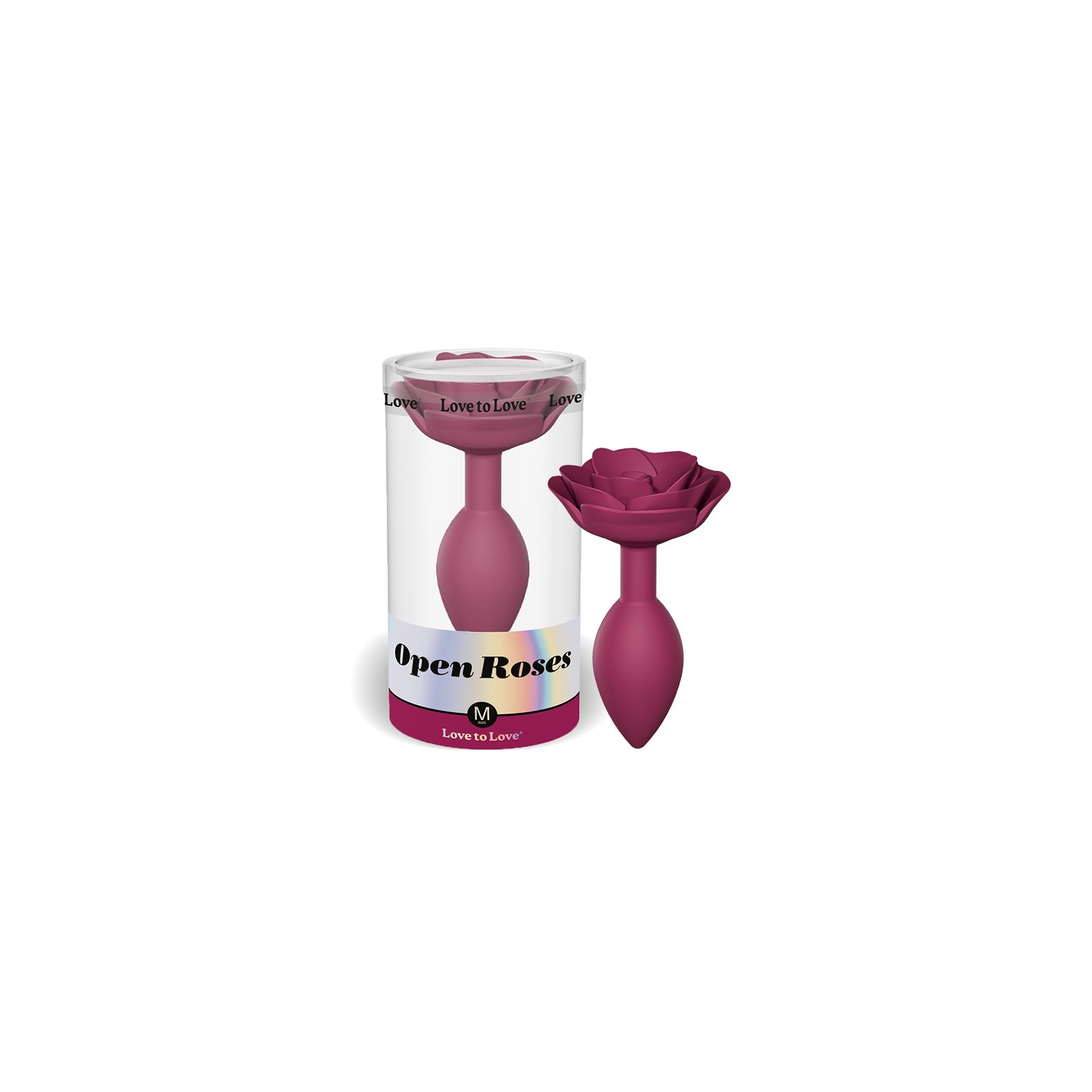 Love to Love Open Roses Silicone Anal Plug Plum Star M