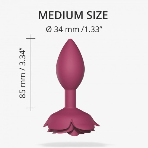 Love to Love Open Roses Silicone Anal Plug Plum Star M