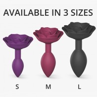 Love to Love Open Roses Silicone Anal Plug Plum Star M