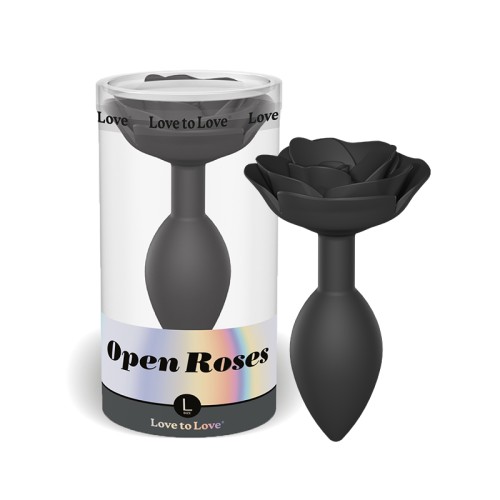 Open Roses Silicone Anal Plug for Elegant Pleasure