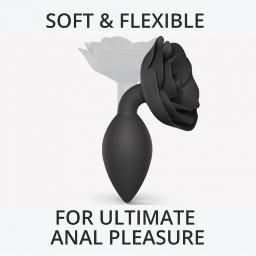 Open Roses Silicone Anal Plug for Elegant Pleasure